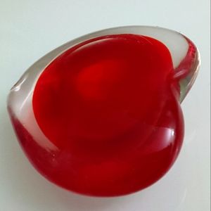 🌿2/$10🌿Glass Heart ❤️ Paper Weight 3" In Excellent Condition